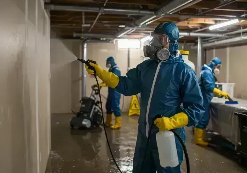 Basement Sanitization and Antimicrobial Treatment process in Grafton, OH